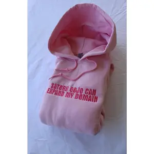 Embroidered 'Satoru Gojo can expand my domain' Hoodie or Crew Neck, Long Sleeve, Classic fit, Unisex, Adult