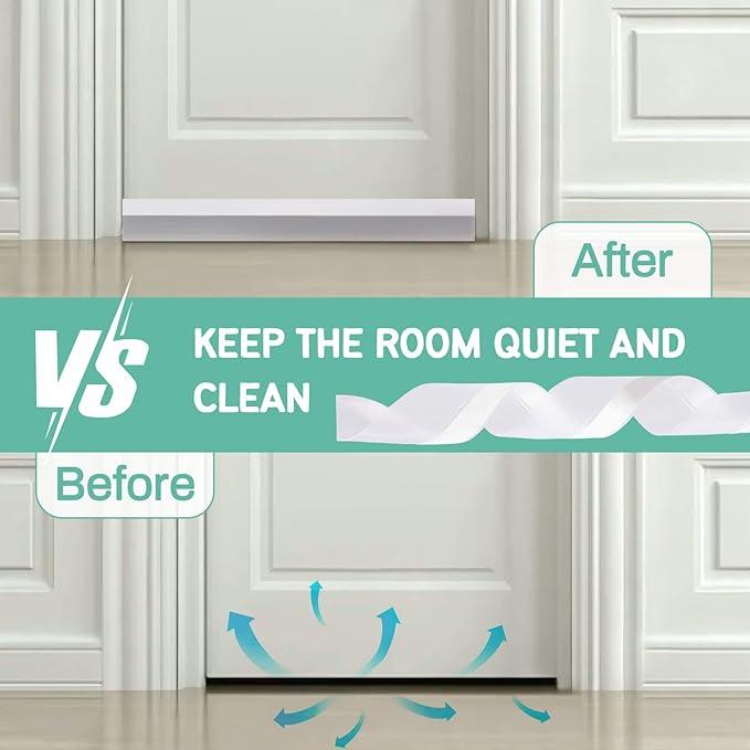 Weather Stripping Door Seal 16.4 Feet Silicone Seal Strip Door Air Draft Stopper Weather Stripping Tape for Doors and Windows Gaps(Width 45mm)