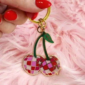 Disco Ball Cherries Keychain