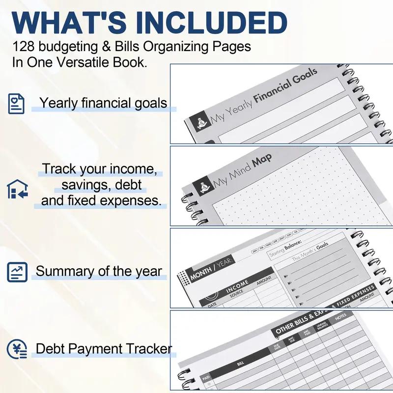 Bill Payment Tracker - Paperback 960 record for 4 years, Bank Account Tracking, Debt Payoff Planning & Expense Tracking - Durable Bound Notebook for Monthly Financial Overview & Budgeting daily planner
