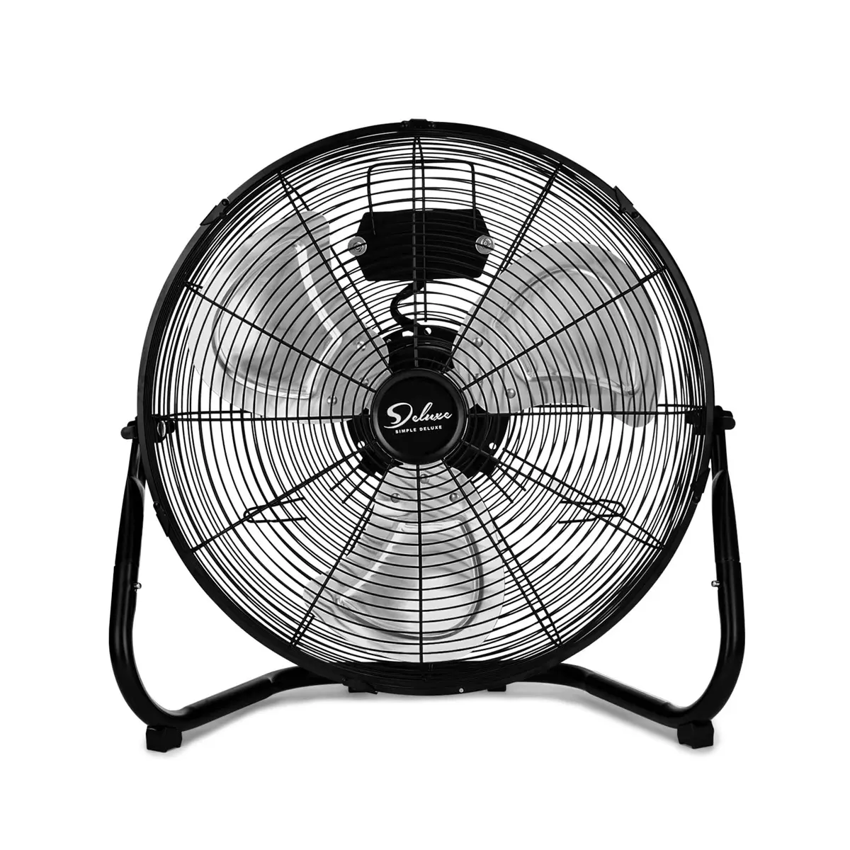 Simple Deluxe 3-Speed High Velocity Heavy Duty Metal Industrial Oscillating Quiet Standing Cooling Floor Fan - Floor-Mounted, Powerful, Multi-Speed Oscillating Portable Fans for Home, Commercial Spaces, Standing Cooling Fan