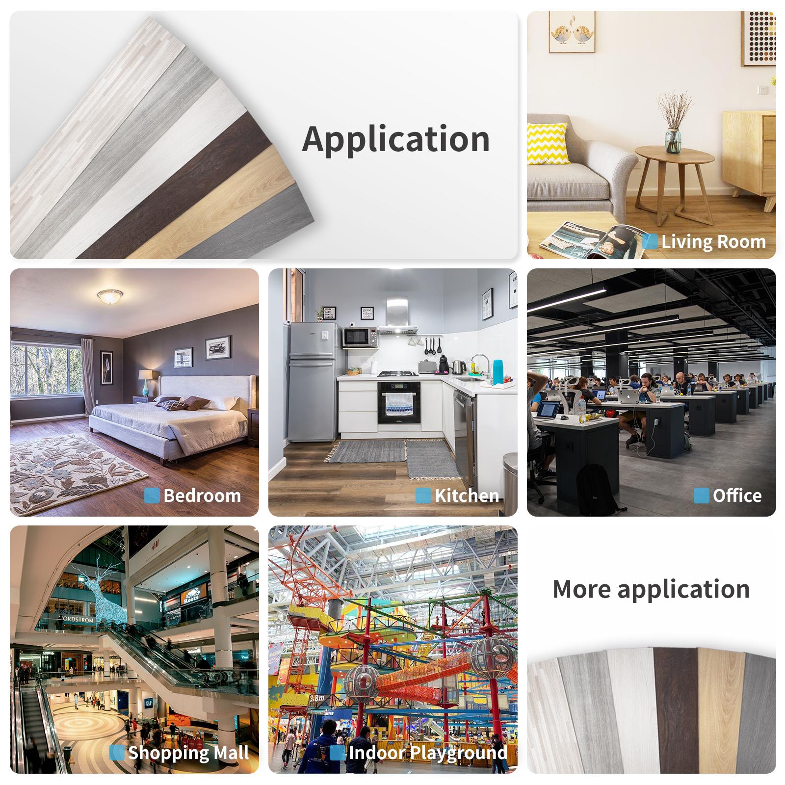 Art3d 36-Pack Waterproof Peel and Stick Flooring,Covers 54 Sq.ft,Realistic Wood Grain, Self Adhesive Tiles Easy to  Install for Home Modern Interior