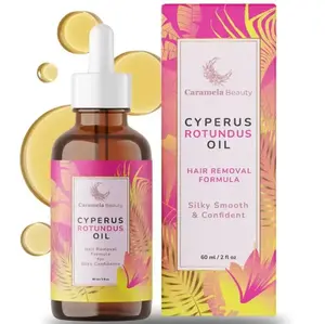 Caramela Beauty Cyperus Rotundus Oil for Natural Hair Reduction - 60ml/2oz