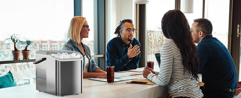 Gadgets Specialty Kitchen Utensils Countertop Ice Maker for Drinking, Portable Self-Cleaning Ice Machine with Ice Scoop, Basket and Handle