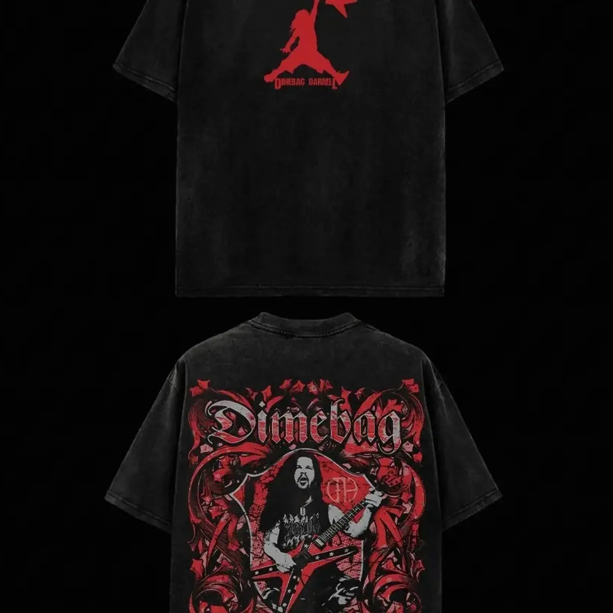 [MetalStyle] Pantera Dimebag Darrell Guitar Retro Unisex 100% Heavyweight Cotton T-Shirt – 90s Records Rock Cotton Tee, Groove Metal Rock Band Shirt, Oversized Vintage Tee, Heavy Metal Merch, Gift for Rock Fans I25