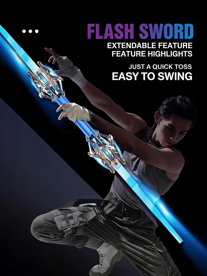 Retractable Double Sided Lightsaber - 24 LED Colors, Telescopic Handle, Galaxy Warrior Toy, Best Holiday Birthday Gift for Kids 2024