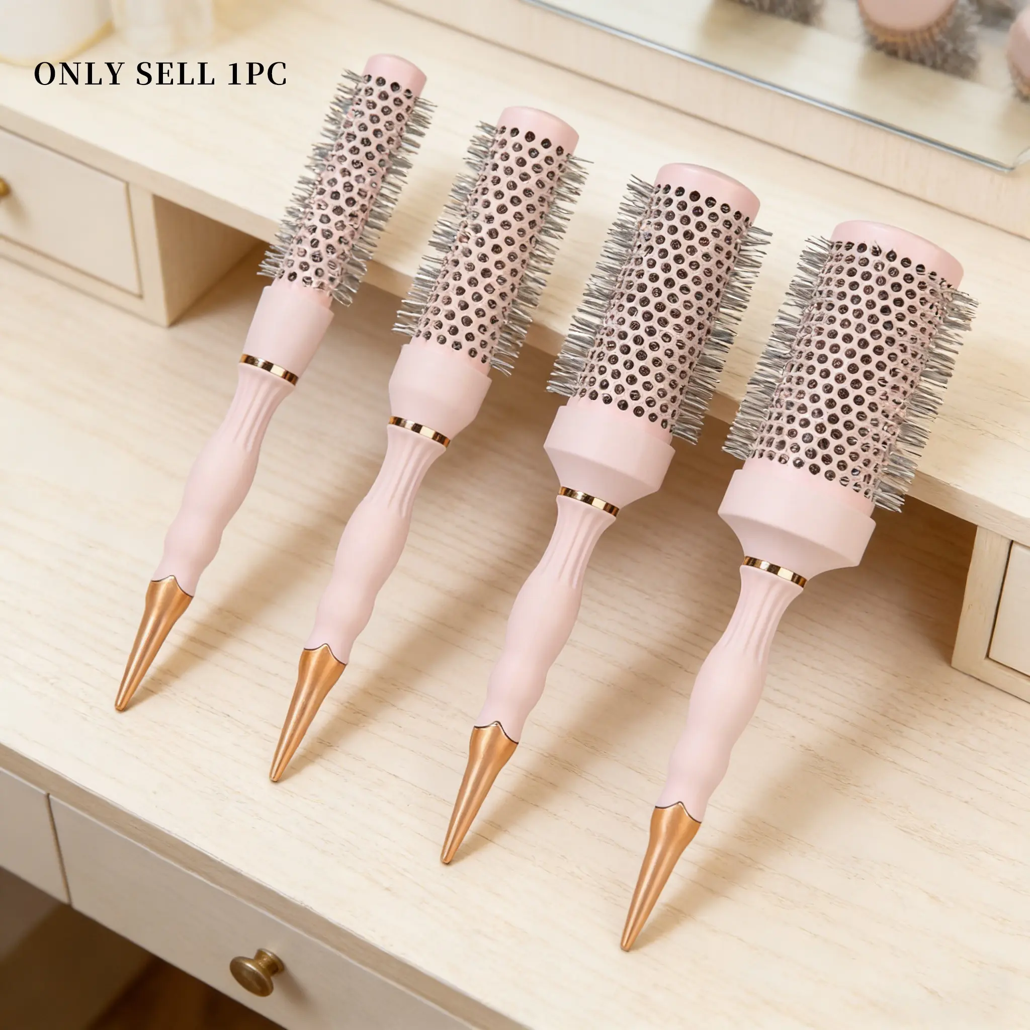 Round Curling Brush Hair Salon Styling Comb, Premium Hair Brush, Air Aluminum Tube Ceramic Roll Comb, Blow Dry Straightening Beauty Comb, Hair Brush Curly Hair, Haircare Brush