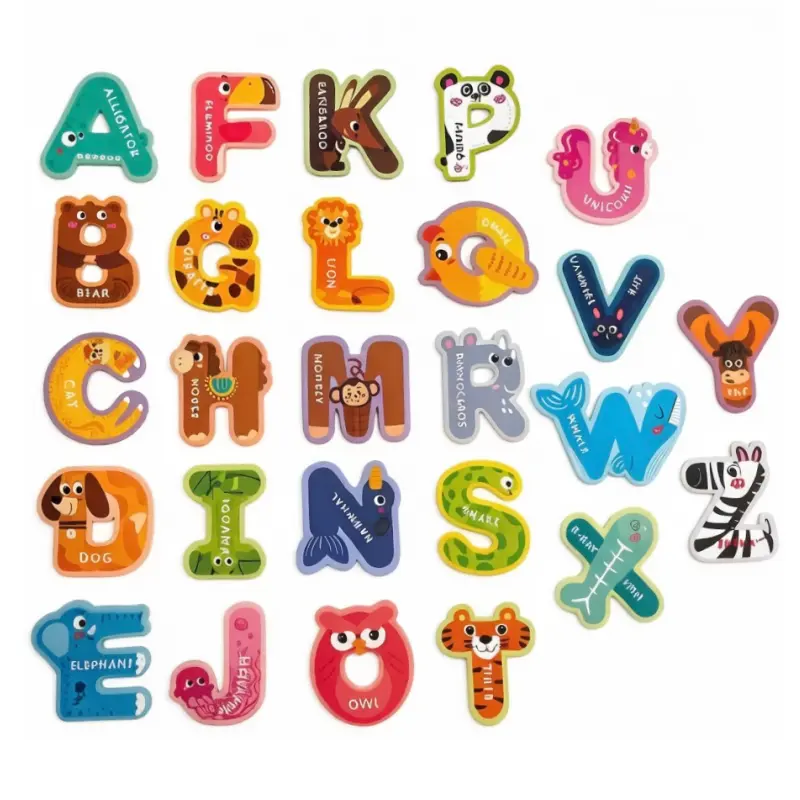 26 Animal ABC Magnets, Large Refrigerator Magnetic Letters, Preschool Learning Toy for Spelling Games, Ideal Educational Toys for Tots