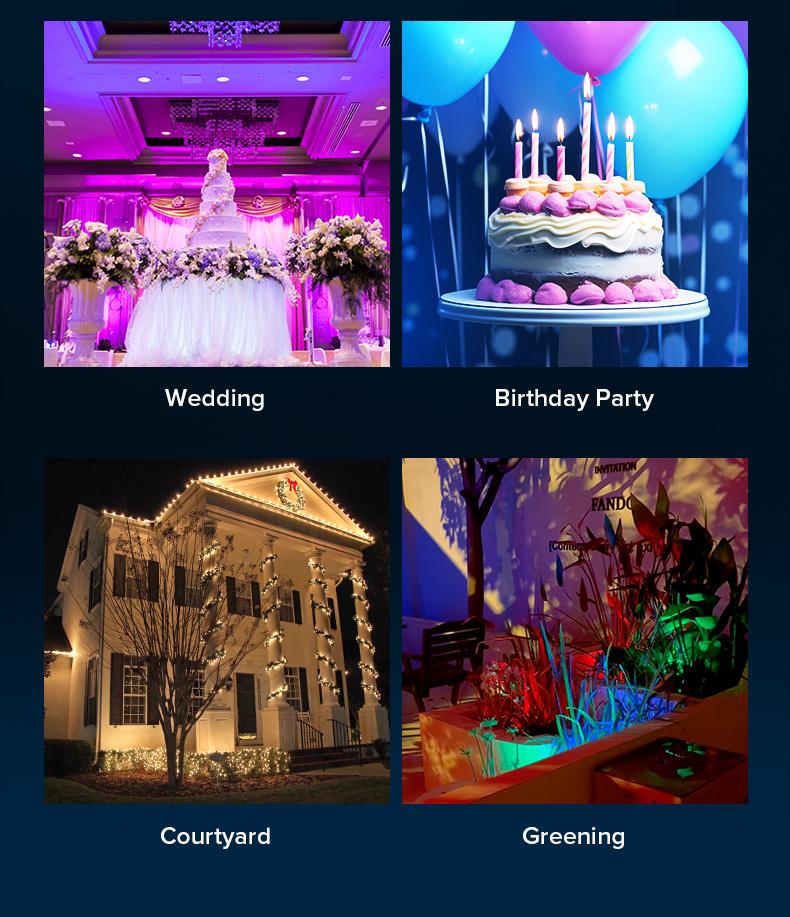 SANSI Christmas RGBW LED Outdoor Flood Lights 80W/120W/160W, Energy Efficient, Ideal for Pool Parties, Stage, & Landscape, IP66 Waterproof, 2-Pack, Perfect for Halloween , Halo Landscape Light, Outdoorfun Decorative TikTokShopBlackFriday