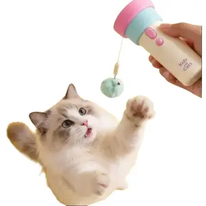 control toy Cat Toy Interactive Launcher, Reusable Shooting Cat Toy Gun, Automatic Cat Teaser Wand, Electric Cat Fishing Toy for Kitten
