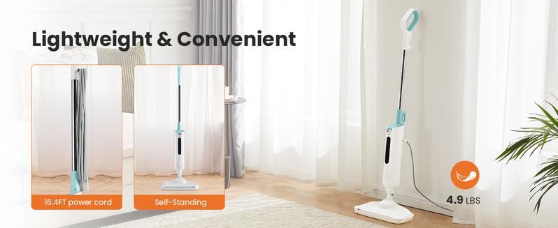 Steam Mop for Floor Cleaning, 2 Washable Pad, Lightweight Floor Steamer Cleaner for Hardwood/Tile/Laminate Floors Carpet Steam Mop for Floor Cleaning, 2 Washable Pad, Lightweight Floor Steamer Cleaner for Hardwood/Tile/Laminate Floors Carpet