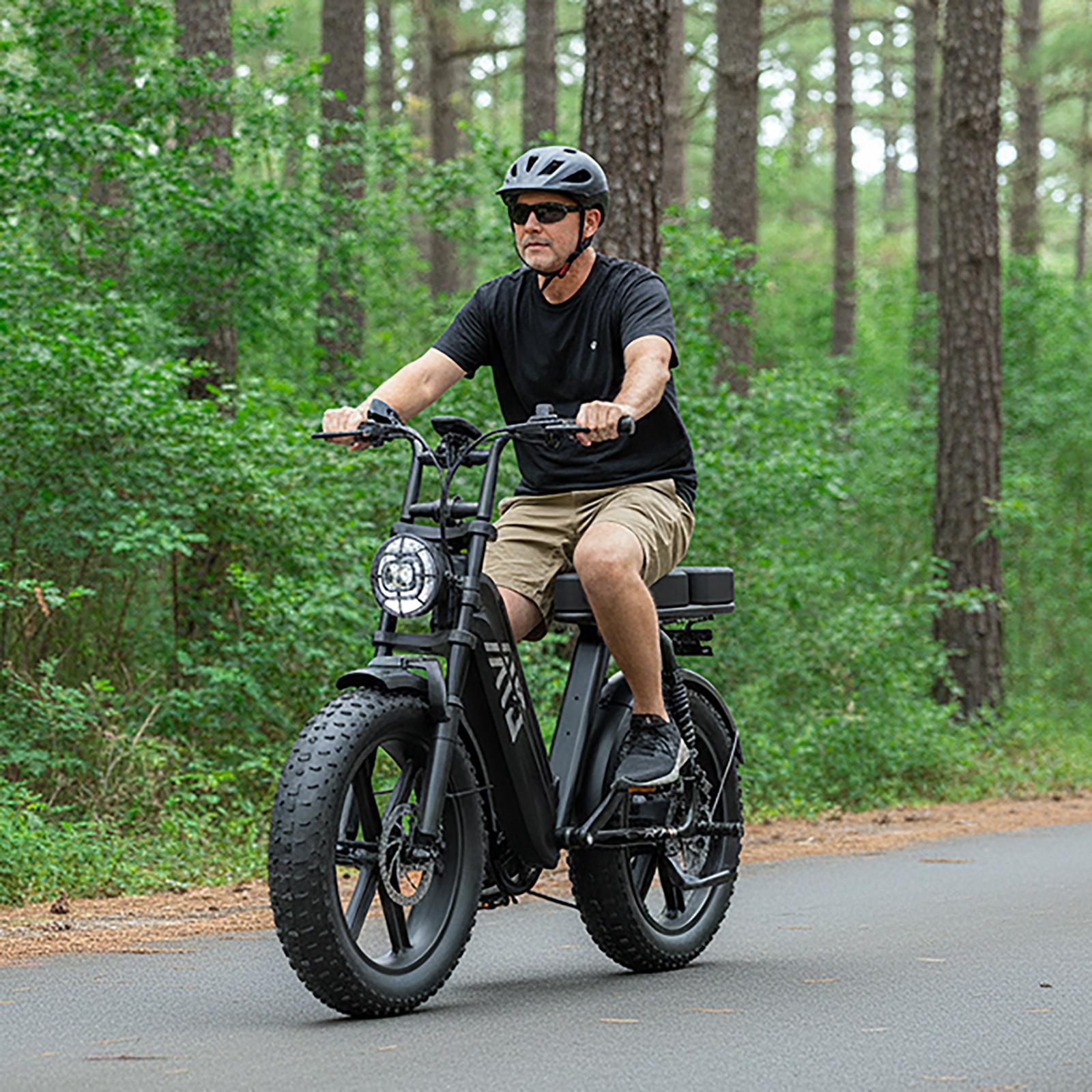 1500W Electric Bike with 20" Fat Tires | 90 N.m Torque, 28 MPH Top Speed | 48V 15AH Battery, 65KM Range, LCD Display & Bluetooth App | Black & Desert Yellow