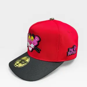 Gorra “Pantera Rosa” Ajustable Alta Calidad - Black Ajustable Cap with front design SnapBack black cap