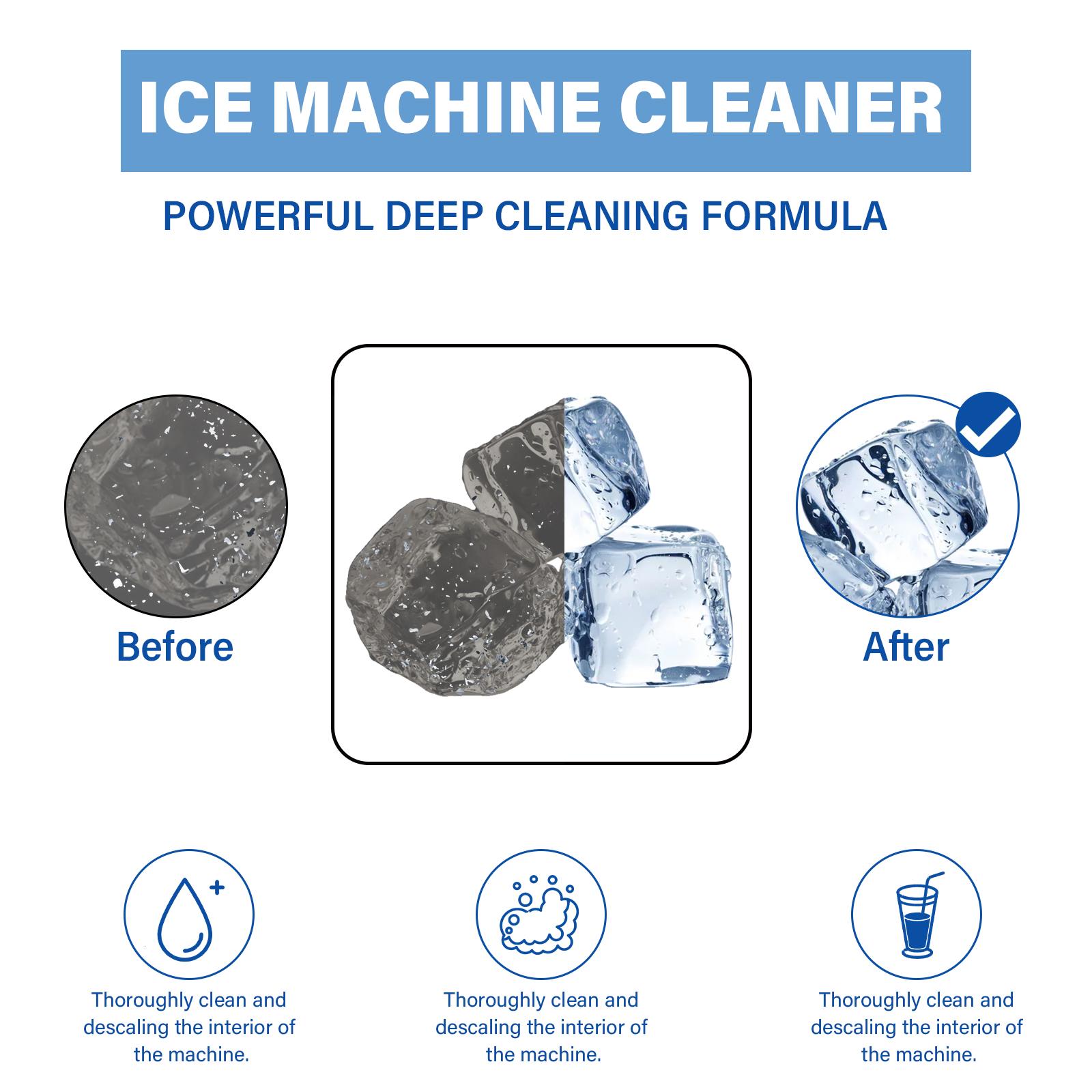 12pcs Ice Machine Cleaner, kitchen safety descaling cleaning tablets, compatible with all types of ice makers cleaners, household