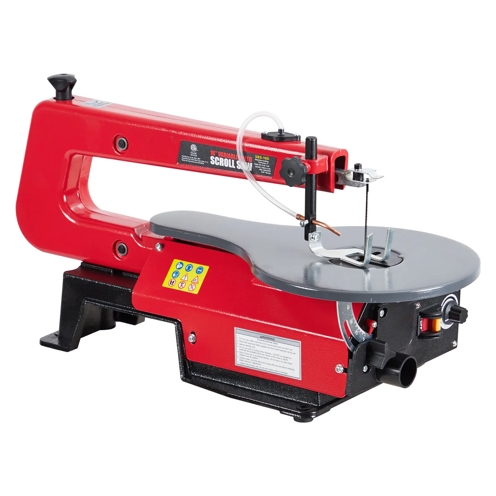 16-Inch Adjustable Speed Scroll Saw Precision Industrial Electric Saw for Woodworking  – Extra-Large Adjustable Tilting Work Table with LED Light