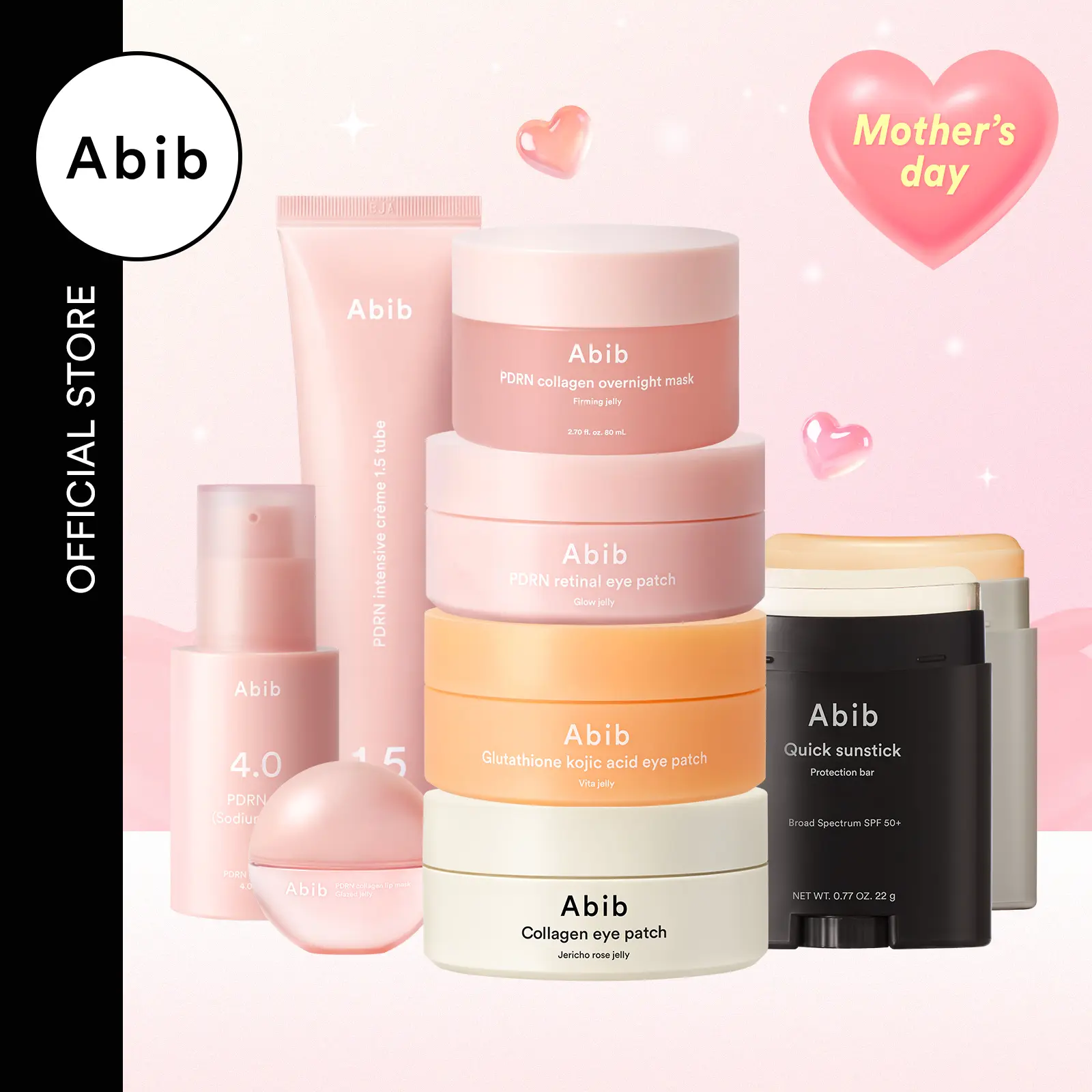 [TikTok Exclusive] Abib Most Loved Bundle | (Sunsticks)-Airy&Quick, (PDRN) - Serum, Cream, Overnight mask, Lip mask, (Eye Patch) - PDRN, Jericho, Glutathione | UV protection, Waterproof, Non-sticky, Puffiness, Hydration, Hyperpigmentation