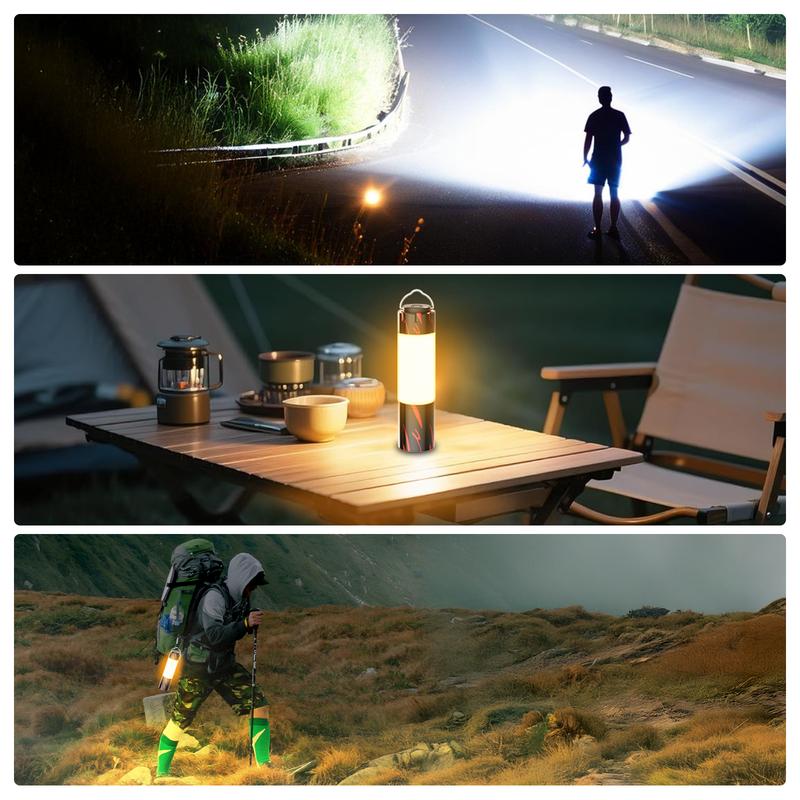 Rechargeable 4-in-1 Camping Flashlight with Six Modes, Super Bright High Lumen Zoom Beam, Portable Outdoor Light with Hook, USB Rechargeable, Lightweight and Durable, Suitable for Camping, Hiking, Emergencies,TikTokShopBlackFriday