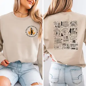 They Didn’t Burn Witches Sweatshirt, Feminist Witch Graphic Crewneck, Halloween Spooky Season Pullover