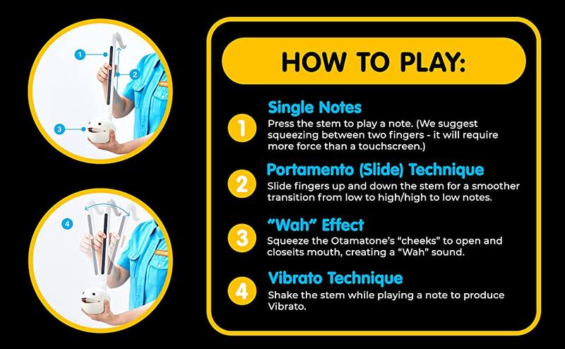 Otamatone Deluxe [Black] - Japanese Musical Instrument Electronic Synthesizer - Maywa Denki Studio - Fun Gift for Teens and Adults