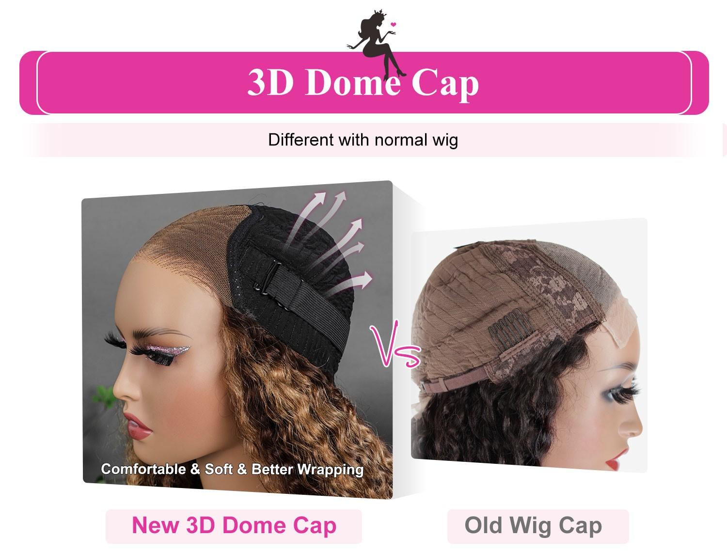 BGMgirl Brown Highlight Water Wave 6*4 Wear Go Glueless Pre Plucked Pre Cut Lace Closure Human Hair Colored Wig Pre-Plucked Glueless TikTokShopfalldealsforyou Elastic Adjustable Band