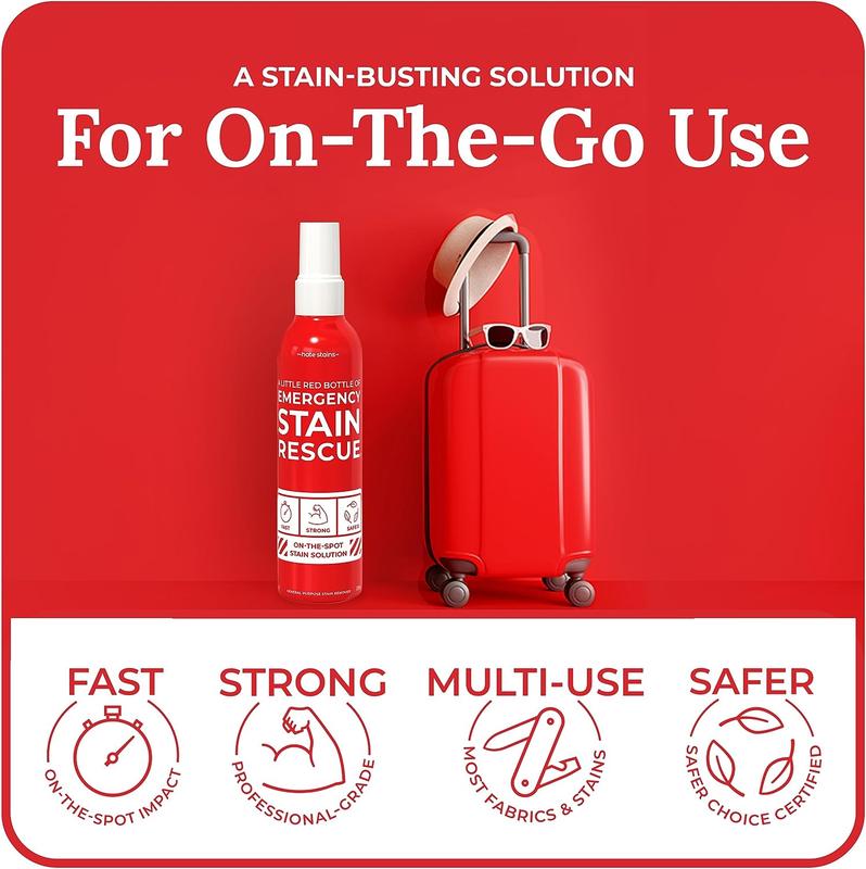 EMERGENCY STAIN Remover Spray – for Clothes, Upholstery Fabric, Carpet - Works on Most Blood, Grass, Coffee, Mud, Grease & Oil Stain Household Detergent