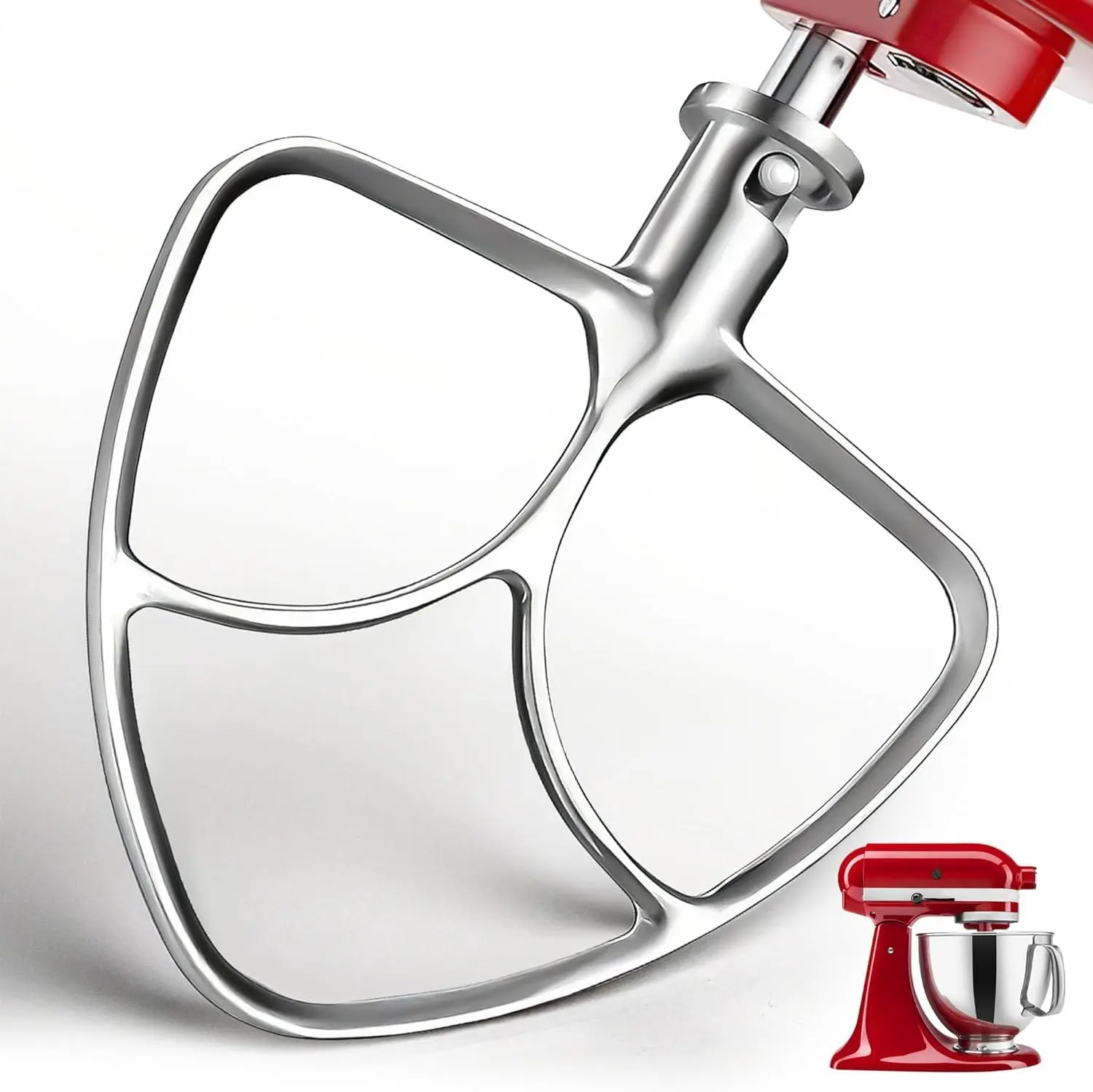 Stainless Steel Flat Beater for  4.5-6 Qt Tilt- Mixer, Paddle Attachment for K45SS & Professional 600, Dishwasher Kitchen Aid Paddle Replacement Attachment