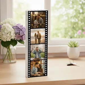 Personalized Photo Building Block for Couples: Film Photo Keepsake, Valentines Gift, Gift for Boyfriend, Couple Photo Strip, Romantic Decor