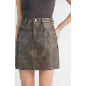 Rebel Vegan Leather Mini Skirt