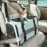 PETSFIT Soft-Sided Fabric Cat Carrier - Patented Buckles Keep Carrier Planted, Locking Zippers, Safety Tether, Escape-Resistant, Ventilation Mesh Panels, 12lb Capacity, Airline-Approved Under Seat, Easy-Carry for Daily Errands, Fleece Liner,familyfun