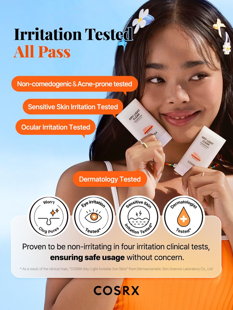 [COSRX OFFICIAL] COSRX AIRY-LIGHT CLEAR SUNSCREEN STICK_(OTC)_19 g