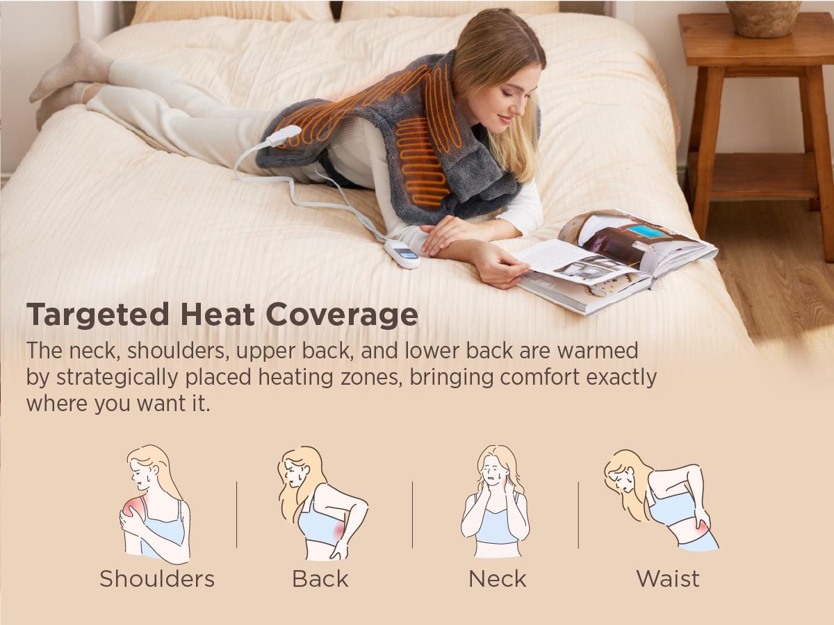 Bedsure Heating Pad for Back Pain Relief - Father's Day & Birthday Gifts for Women Men Moms, FSA HSA Eligible, Electric Heated Pad for Neck and Shoulders, ETL Certified, Extra Large 24"x34"