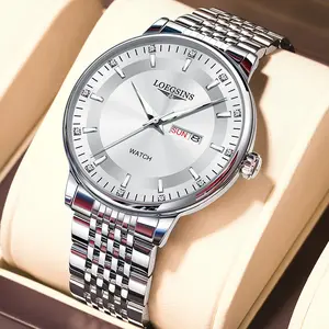 LOEGSINS Swiss-Certified Brand Men’s Automatic Mechanical Watch, Imported Movement, Luminous Display, Water Resistant