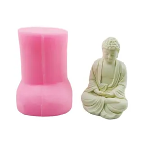 3D Buddhas Statue Ornaments Mold Making Soap Melt Resin Clay Home Decorations