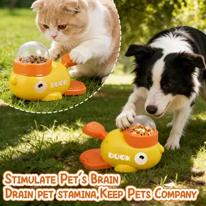 Duck-Shaped Dog Puzzle Treat Dispenser, Cute Interactive Pet Toy for Interactive Play, Stimulates Cognitive Function, Drains Stamina, Provides Companionhip