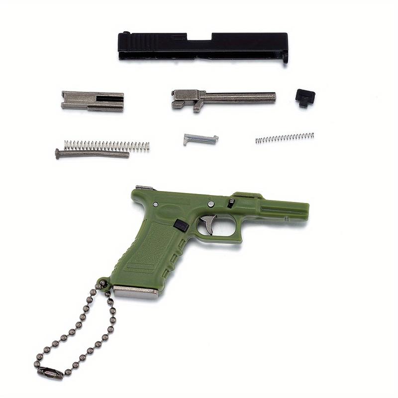 1-Piece Classic 1:3 Scale Glock G17 Miniature Keychain – Tactical Military-Themed Mini Keychain Pendant. Exquisitely crafted with high wear resistance, superior hardness, and durable metal construction. Gaming Collectors