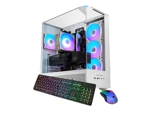 iBUYPOWER Element Gaming PC Desktop Computer Intel Core i7 14700F CPU, NVIDIA GeForce RTX 5060Ti 8GB GPU, 16GB DDR5 RGB RAM, 1TB NVMe SSD, Windows 11 Home, Keyboard, Mouse - White