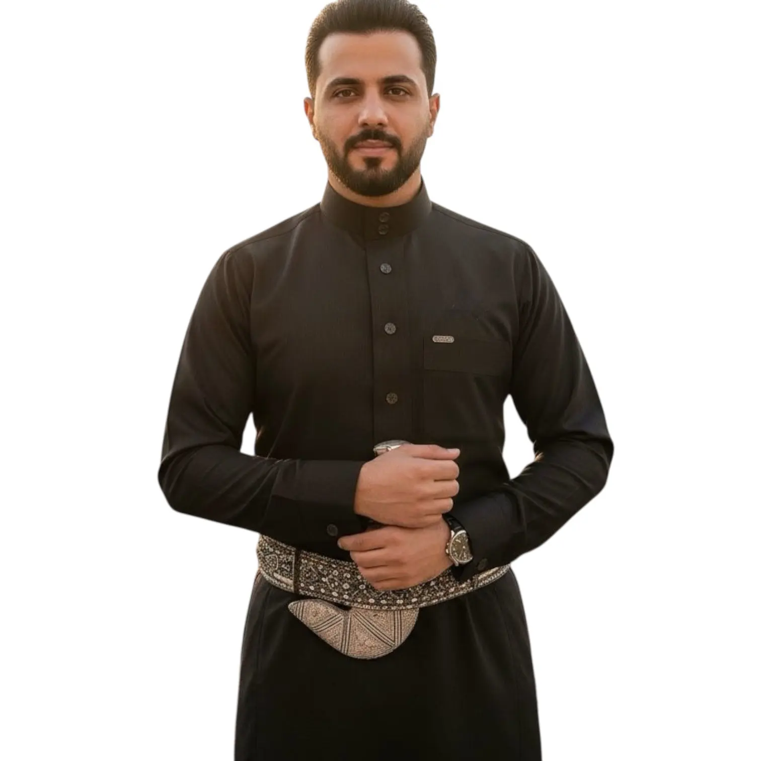 AlHelo Thobe Black -     ثوب الحلو اسود