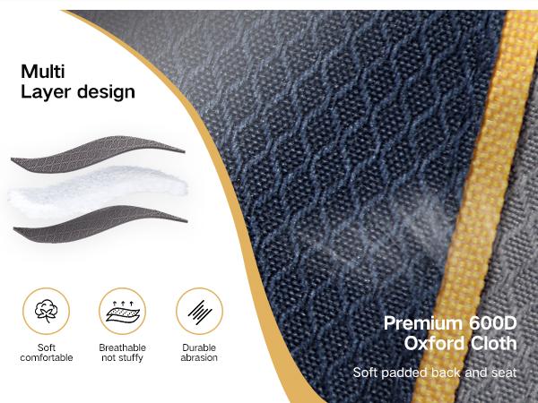 PHIVILLA Oversized Camping Folding Chair with Cooler Bag Support, 450 LBS Steel Frame, Collapsible, Portable for Lawn Outdoor Use