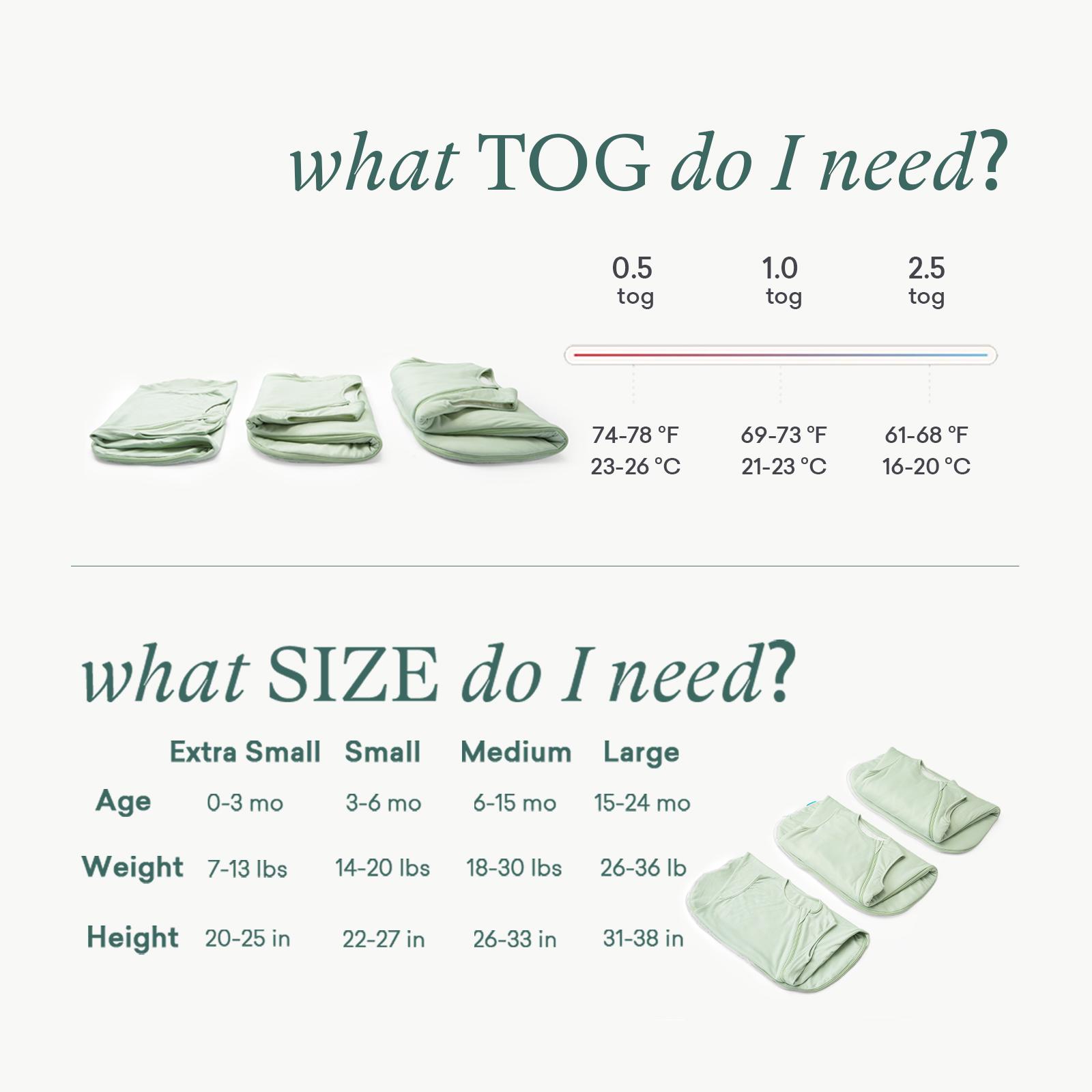 PurComfy Supersoft Bamboo Baby Sleep Sack 0.5/1.0/2.5 TOG, Premium Bamboo Viscose 2-Way Zipper Sleeping Bag,Cooling Sleepwear for 0-15 Months, Cozy NewBorn Wearable Blanket