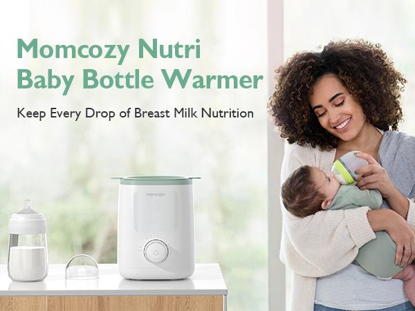 Momcozy Nutri Bottle Warmer, 9-in-1 Baby Bottle Warmer with Night Light, Accurate Temperature to Preserve Fullest Nutrients in Breast Milk MW02