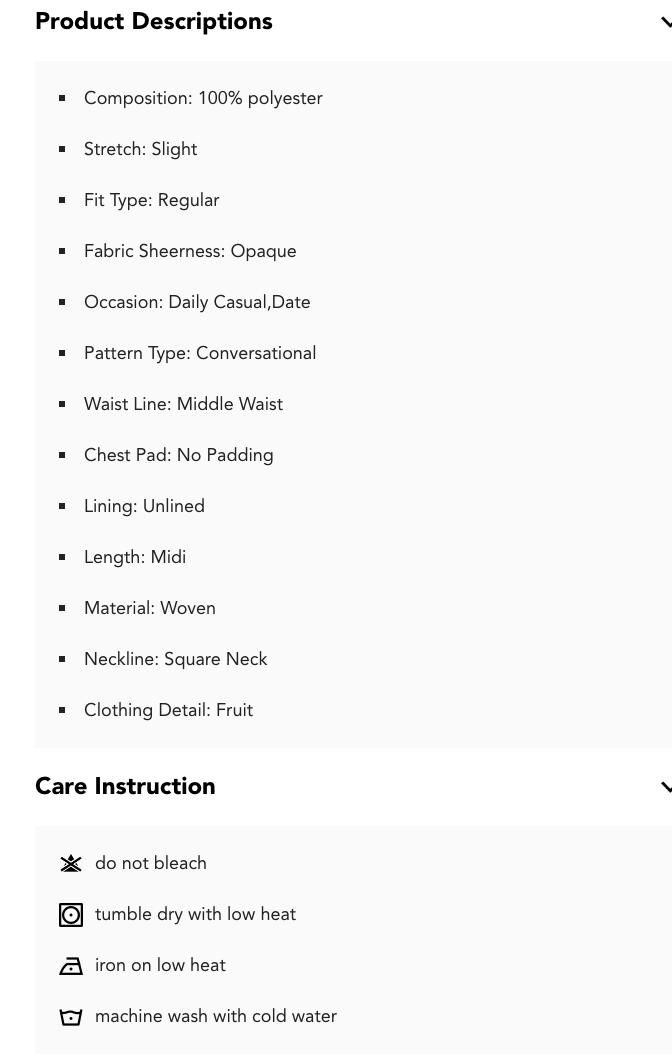 Cider Fruit A-Line Dress with Adjustable Bust & Detachable Puff Sleeves, Plus Size Lightweight Spring-Summer Dresses, Cute Shirred Midi with Stretchy Back Panel