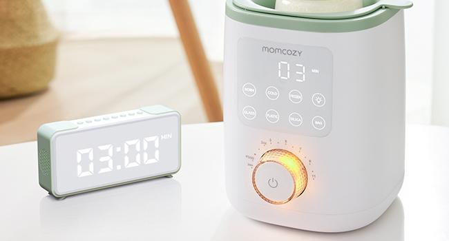 Momcozy Nutri Bottle Warmer, 9-in-1 Baby Bottle Warmer with Night Light, Accurate Temperature to Preserve Fullest Nutrients in Breast Milk MW02
