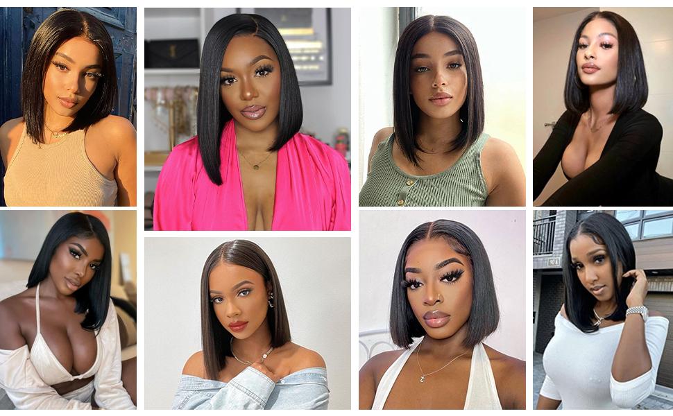 West Kiss Ready Go Pre Cut Glueless Bob Wig Straight Lace Front Human Hair Wig Pre Bleached Pre Plucked With Baby Hair TikTokShopSpringGlowUp