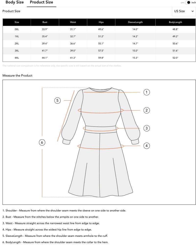 Cider Fruit A-Line Dress with Adjustable Bust & Detachable Puff Sleeves, Plus Size Lightweight Spring-Summer Dresses, Cute Shirred Midi with Stretchy Back Panel