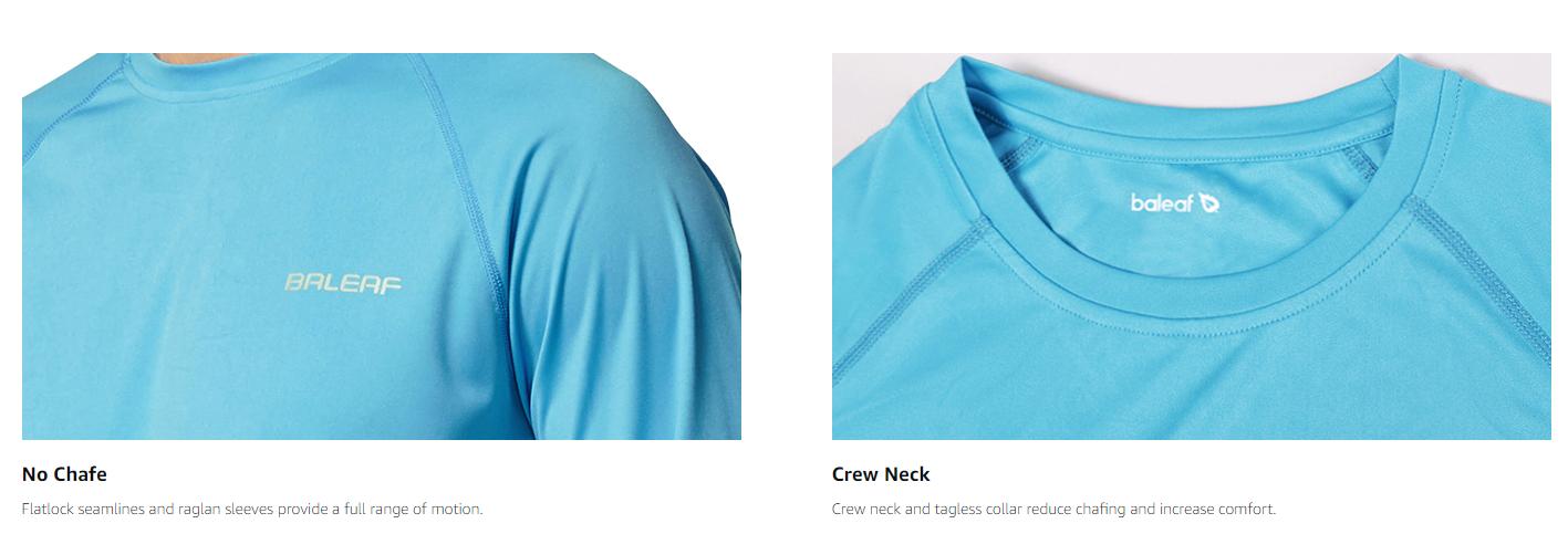 baleaf Men's Sun Protection Shirts UV SPF UPF 50+ Long Sleeve Rash Guard Fishing Running Quick Dry Lightweight