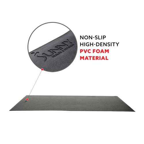 Sunny Health & Fitness Home Gym Floor Protector Mat, Home Gym Workout Fitness, Non-Slip, Water-Resistant, Noise & Vibration Dampening - XS, Small, Medium, Large Options