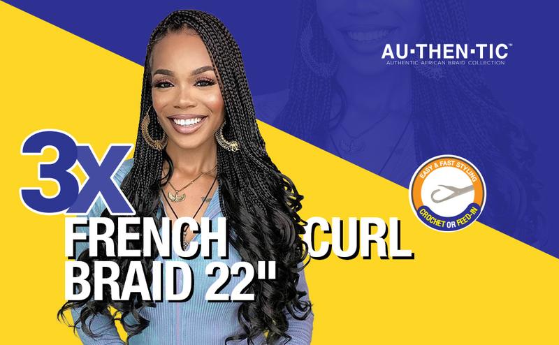 Authentic 3X Value Pack French Curl Braid 22"