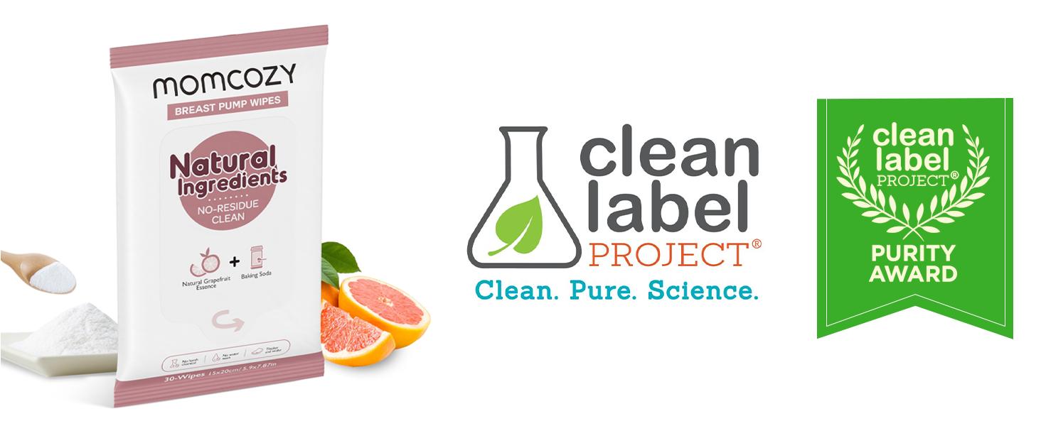 Momcozy Wipes for breastfeeding Moms On The Go, Natural Bottle Parts Cleaning Wipes, Convenient & No Residue, 30 Count/Pack Mother Mom Gift Portable Travel Gifts momcozywipes safe baby baby  wipe sensitive skin baby wipes