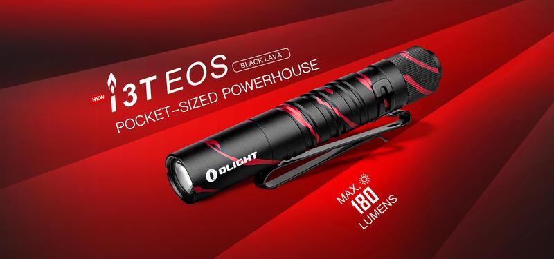 OLIGHT I3T EOS 180 Lumens Dual-Output Slim EDC Flashlight with AAA Battery for Camping and Hiking, Tail Switch Flashlight