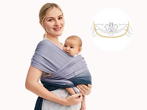 Momcozy Baby Wrap Carrier Slings, Easy to Wear, for Babies Girl and Boy, Adjustable Baby Carriers for Newborn up to 8-35 lbs Portable Mother Mom Gift Convenient Travel Gifts wild bird baby carriers Ergonomic Baby carrier